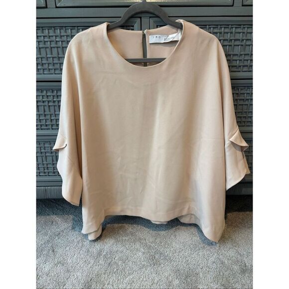 IRO pink blush flutter sleeve blouse sz. 42, US 10, $210 E12 - Picture 2 of 7